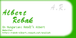 albert rebak business card